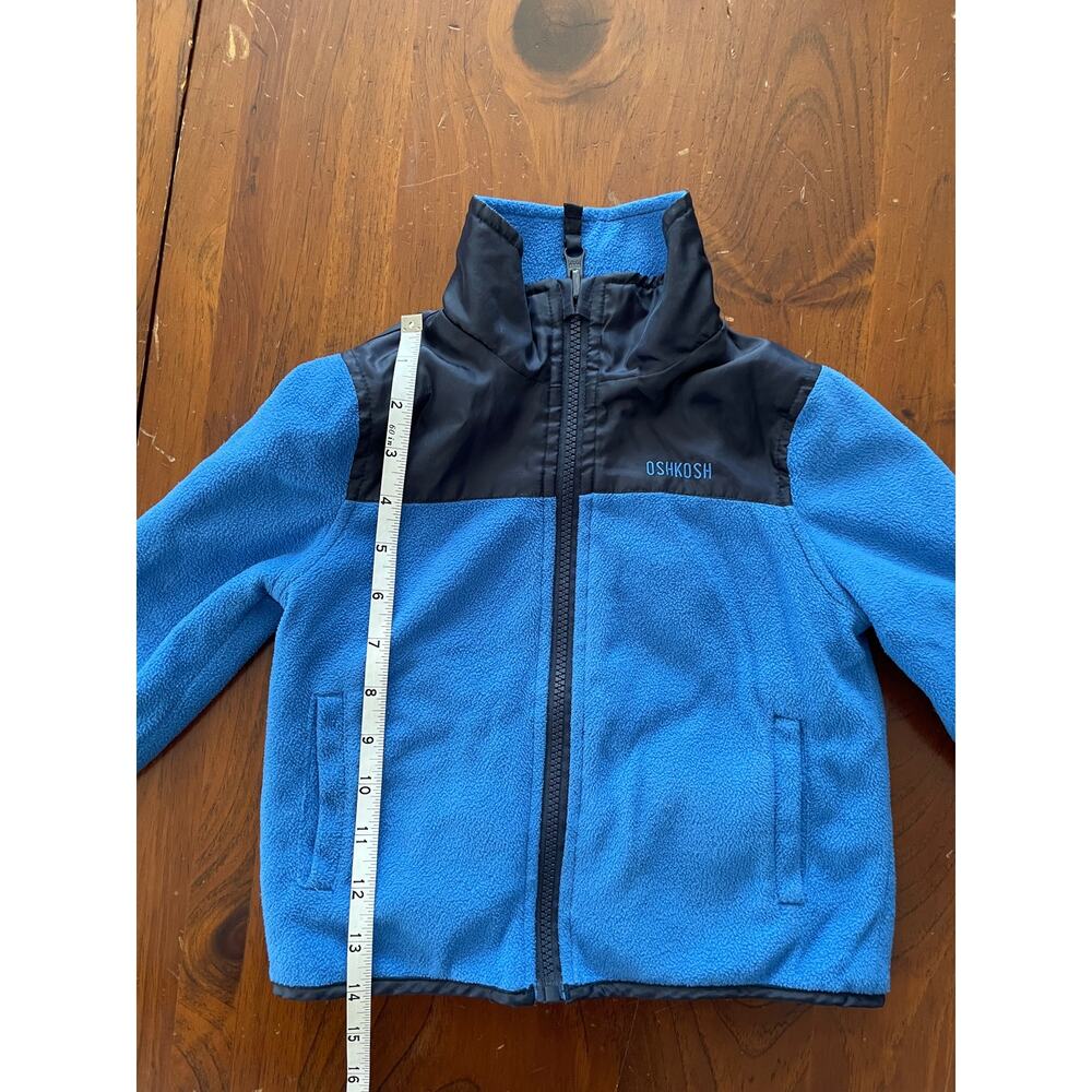 OshKosh B'Gosh Toddler Jacket Size 2T Pockets Blue Black Has Small Interior Flaw - Picture 9 of 14